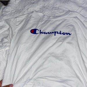 Crop white champion tee
